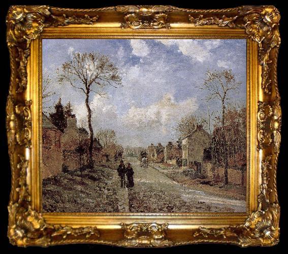 framed  Camille Pissarro Road Vehe s peaceful road, ta009-2